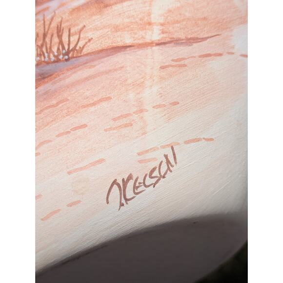 VTG Native American Pottery Vase by Thomas Kelson 12" Tribal Desert Scene - Picture 7 of 10